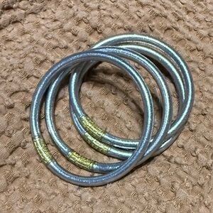 Budha Girl silver All Weather Bangles Serenity Prayer